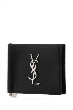 Black leather card holder Black SAINT LAURENT (4856300SX0E)