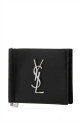 Black leather card holder Black SAINT LAURENT (4856300SX0E)