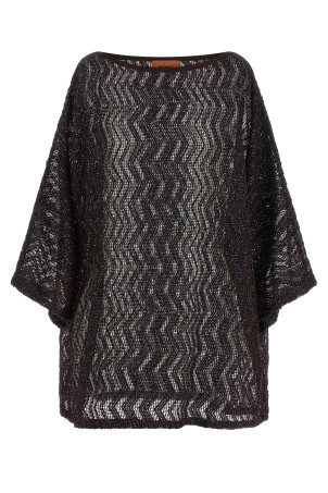 Сукня з сітчастої тканини у зигзагоподібний візерунок, коричнева MISSONI MS26SQ1EBV00ITS80EQ