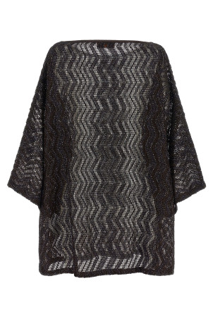 Сукня з сітчастої тканини у зигзагоподібний візерунок, коричнева MISSONI MS26SQ1EBV00ITS80EQ