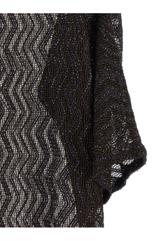 Платье из сетки «зигзаг», коричневое MISSONI MS26SQ1EBV00ITS80EQ
