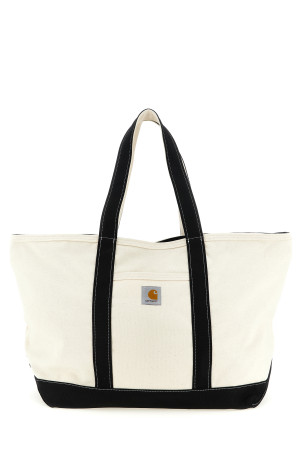 'Canvas Beach Tote' shopping bag Black-grey