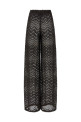 Zigzag mesh pants Brown