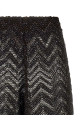 Zigzag mesh pants Brown