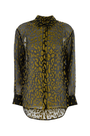 Embellished georgette shirt Beige SALVATORE FERRAGAMO (13I461793946)