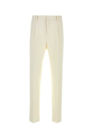Ivory cotton blend pant White SALVATORE FERRAGAMO (145816795559)