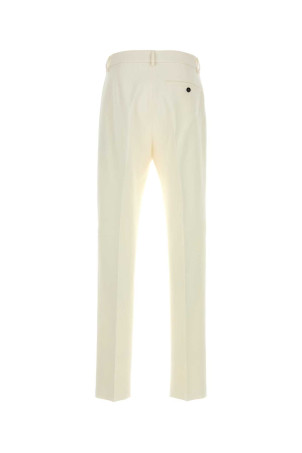 Ivory cotton blend pant White SALVATORE FERRAGAMO (145816795559)