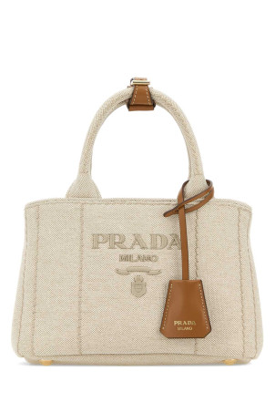 Двухцветная мини-сумка Prada Jardinière из канваса PRADA (1BA038V8OKRCYA)