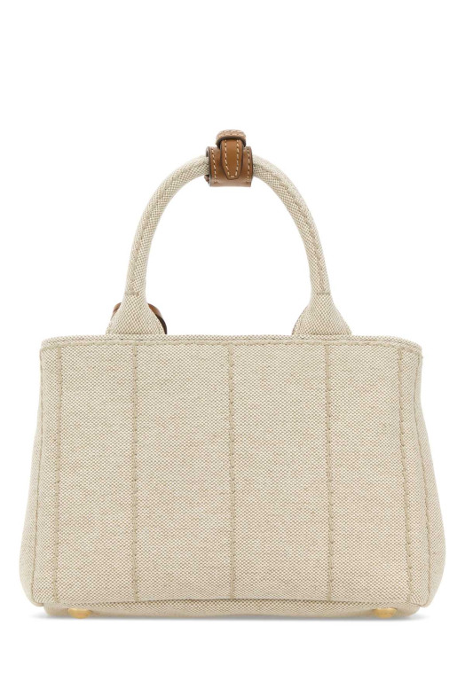 Two-tone canvas mini Prada JardiniÃ¨re handbag PRADA (1BA038V8OKRCYA)