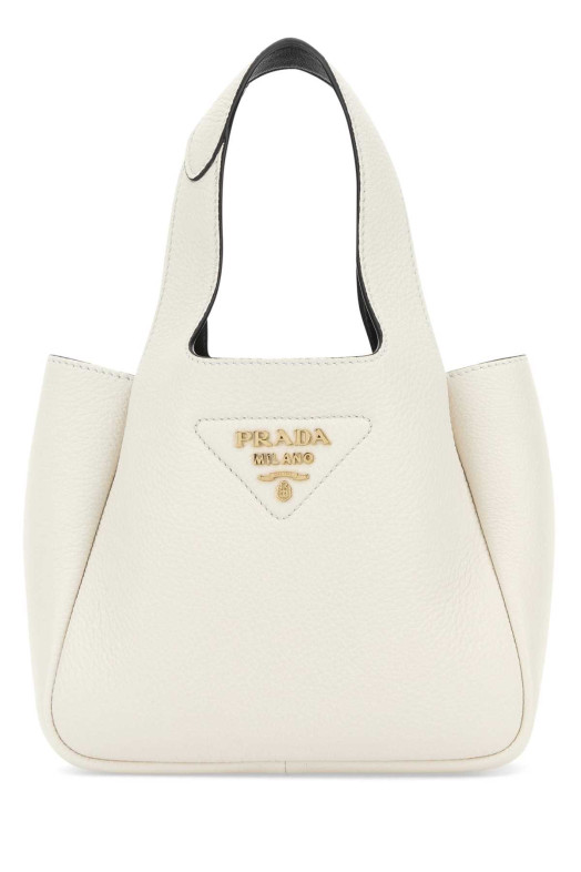 Белая кожаная сумочка PRADA (1BA349VONO2DKV)