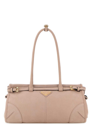 Рожева сумка через плече Prada Bonnie з набуку PRADA (1BA426VMOM2GB8)