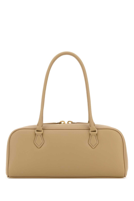 Beige leather medium handbag PRADA (1BB1702CYS)