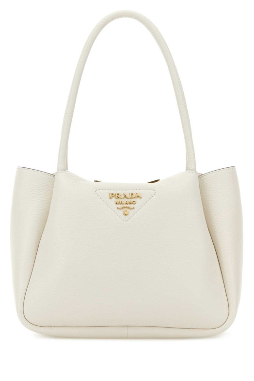 Небольшая сумочка из кожи цвета слоновой кости PRADA (1BC145VSNM2DKV)