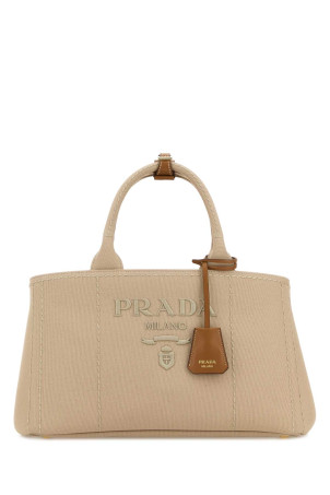 Beige canvas large Prada JardiniÃ¨re shopping bag PRADA (1BG554V8OKRCYA)
