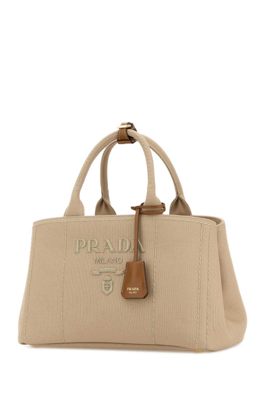 Beige canvas large Prada JardiniÃ¨re shopping bag PRADA (1BG554V8OKRCYA)