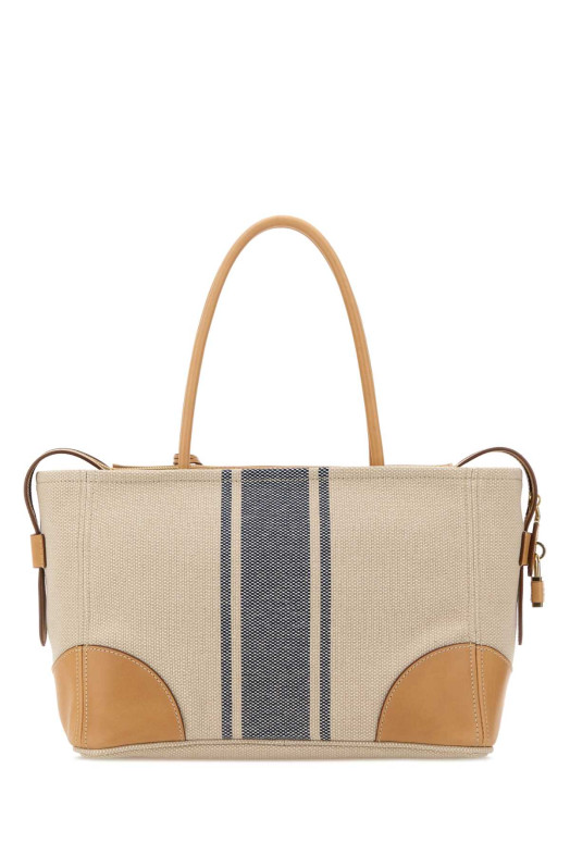 Sand canvas large shopping bag PRADA (1BG6592ZPW)
