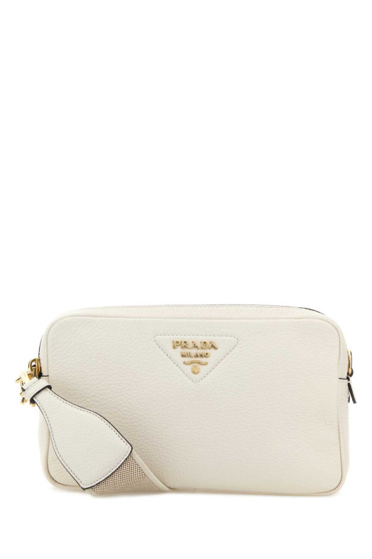 Белая кожаная сумка через плечо PRADA (1BH082VDNM2DKV)