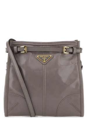 Мини-сумка Prada Bonnie через плечо из серой кожи цвета «доув» (PRADA (1BH2292CYR))