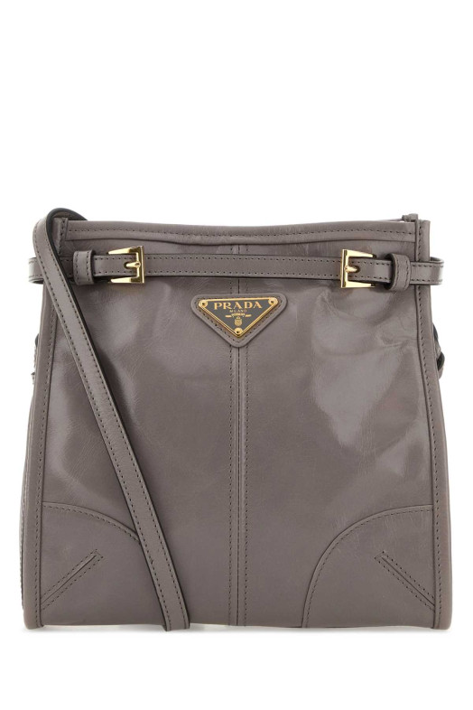 Мини-сумка Prada Bonnie через плечо из серой кожи цвета «доув» (PRADA (1BH2292CYR))