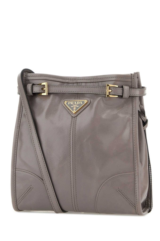 Мини-сумка Prada Bonnie через плечо из серой кожи цвета «доув» (PRADA (1BH2292CYR))