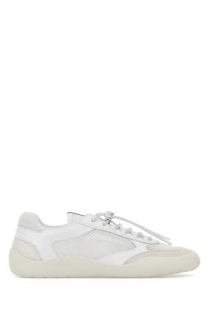 White leather and mesh Speedrock sneakers Black PRADA (1E490OF005LZ7)