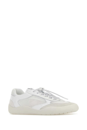 White leather and mesh Speedrock sneakers Black PRADA (1E490OF005LZ7)
