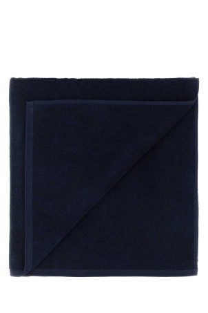 Midnight blue terry fabric beach towel GIORGIO ARMANI (200386CC947)