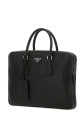 Black leather brief case Black PRADA (2VE368VOOX9Z2)