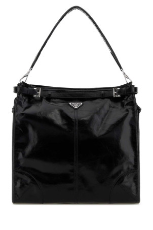 Black leather Prada Bonnie shopping bag Black PRADA (2VH2152CYR)