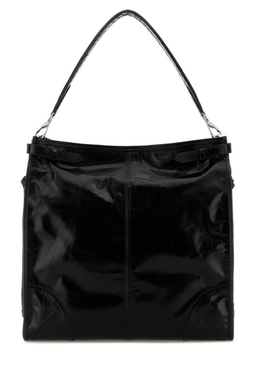 Black leather Prada Bonnie shopping bag Black PRADA (2VH2152CYR)