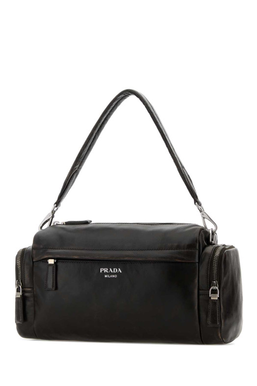 Сумка через плече з темно-коричневої шкіри наппа від PRADA (2VH2172C75)