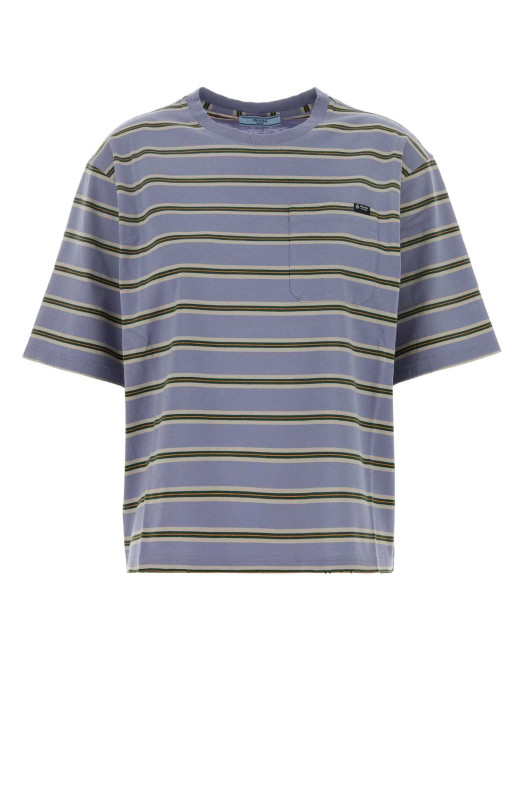 Embroidered cotton t-shirt PRADA (39684SOOO196A)