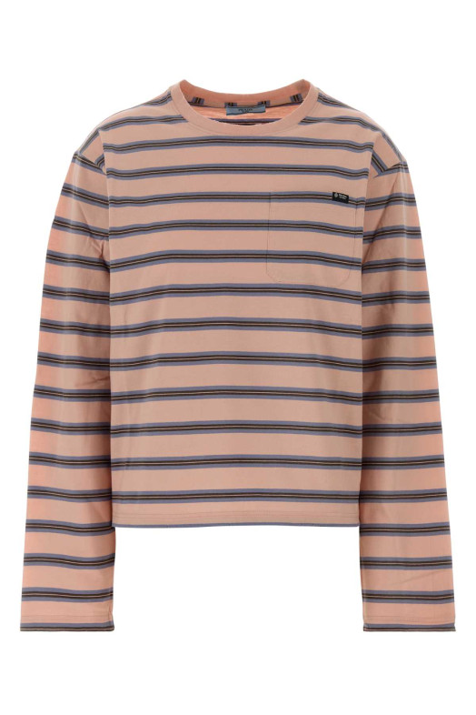 Embroidered cotton t-shirt PRADA (39685SOOO196A)