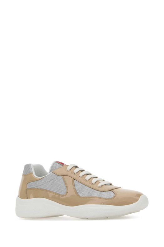 Двухцветные кроссовки Prada America’s Cup из кожи и ткани PRADA (4E3400FG000ASZ)