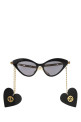 Двухцветные солнцезащитные очки из ацетата и металла GUCCI (663770J0740)