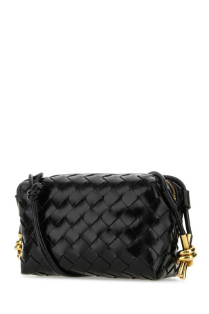 Black leather Mini Loop crossbody bag BOTTEGA VENETA (736125V2GV1)