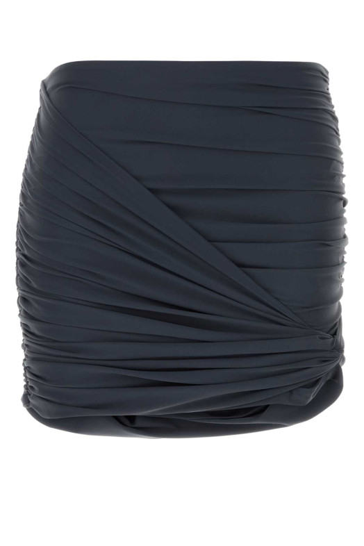 Graphite stretch nylon mini skirt Gray MAGDA BUTRYM (837526)