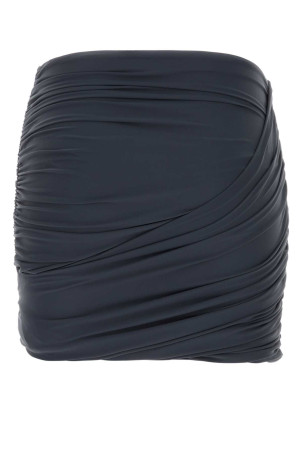 Graphite stretch nylon mini skirt Gray MAGDA BUTRYM (837526)