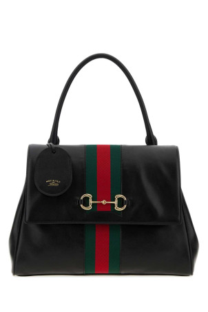 Black leather medium Paparazzo handbag GUCCI (875018AAGIQ)