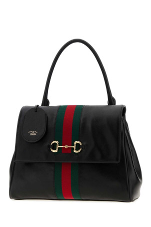 Black leather medium Paparazzo handbag GUCCI (875018AAGIQ)