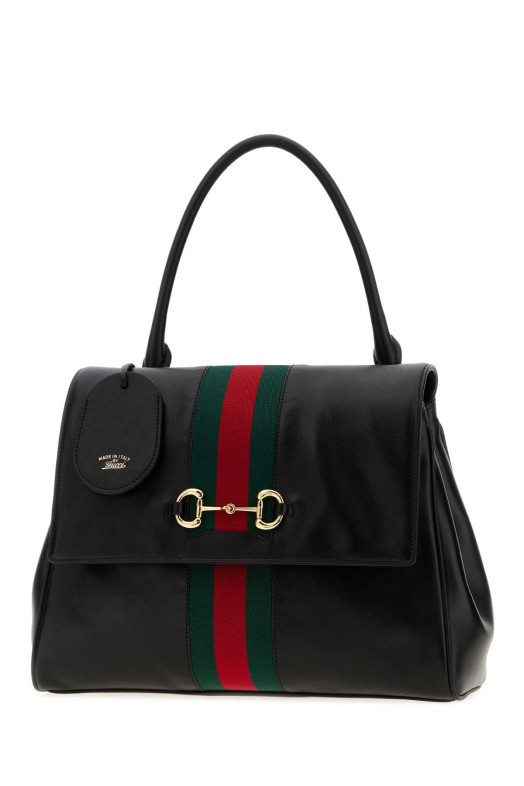 Черная кожаная сумочка Paparazzo среднего размера от GUCCI (875018AAGIQ)