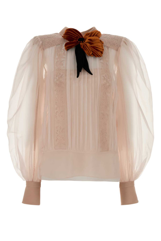 Light pink organza blouse VALENTINO GARAVANI (8B0AEBN51C8)