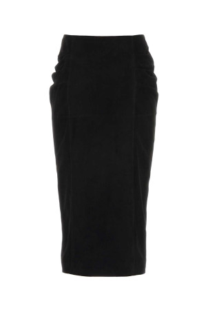 Black suede skirt Black VALENTINO GARAVANI (8B0NI08AA6Q)