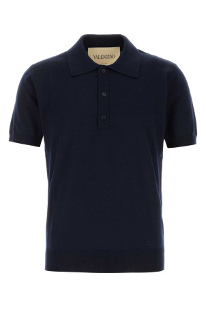 Midnight blue wool polo shirt VALENTINO GARAVANI (9V3KP04VBH9)