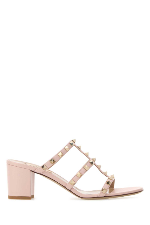 Pink leather Rockstud mules VALENTINO GARAVANI (9W2S0C47VOD)