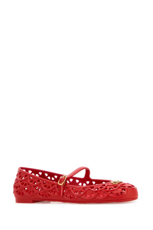 Red rubber VLogo Signature ballerinas VALENTINO GARAVANI (9W2S0PV9RMC)