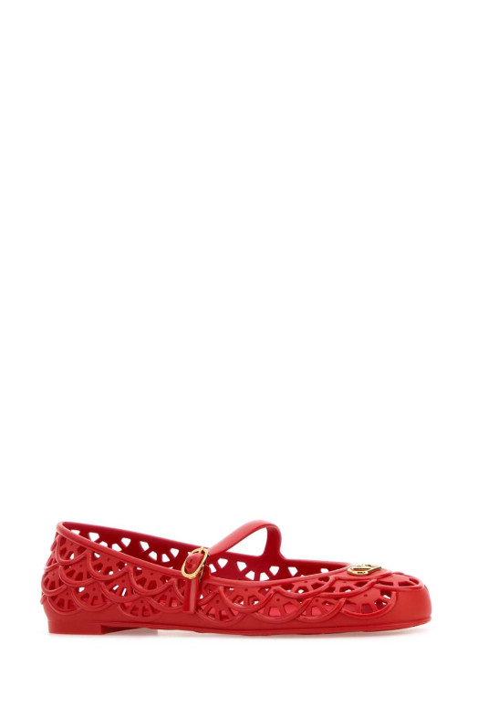 Red rubber VLogo Signature ballerinas VALENTINO GARAVANI (9W2S0PV9RMC)
