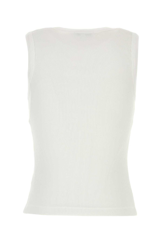 White stretch cotton blend tank top AGOLDE (A73681260)