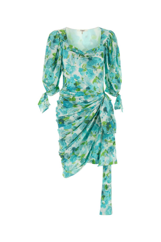 Printed silk dress CHLOE (CH26URO52388)