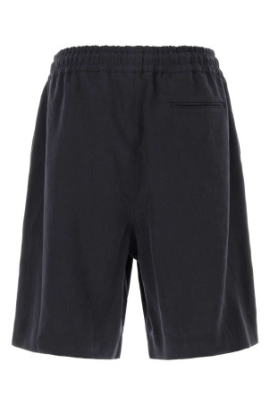 Navy blue linen bermuda shorts GIORGIO ARMANI (GM001626TE10954)